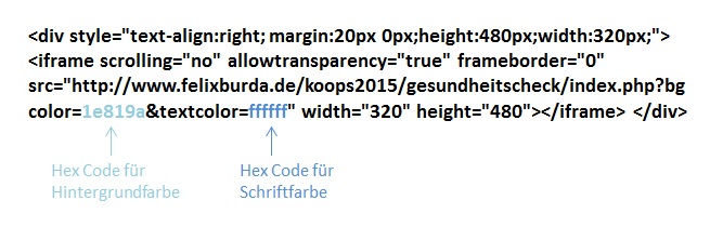 Beschreibung Farbänderungen Risikotest