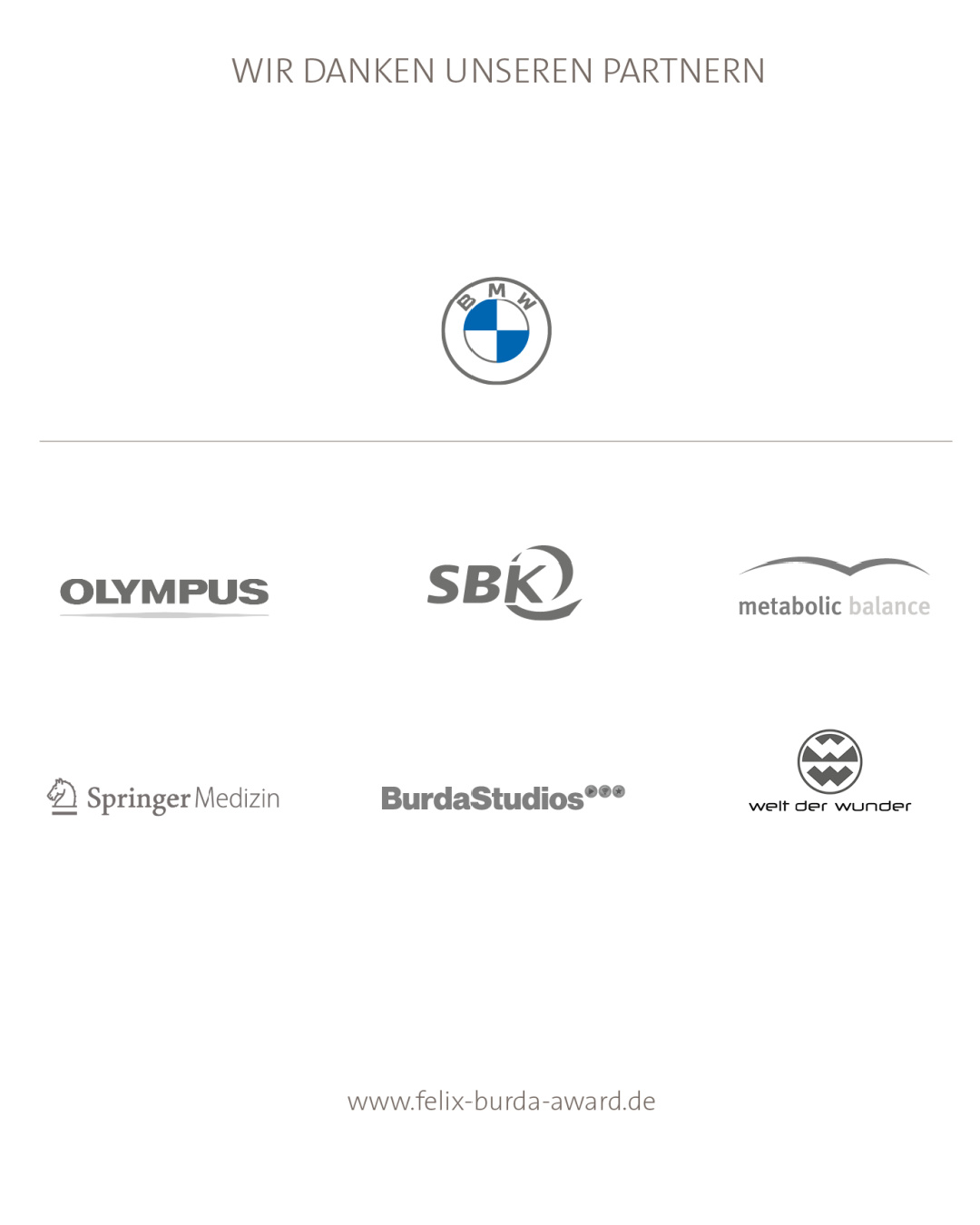 Sponsoren des Felix Burda Award 2021
