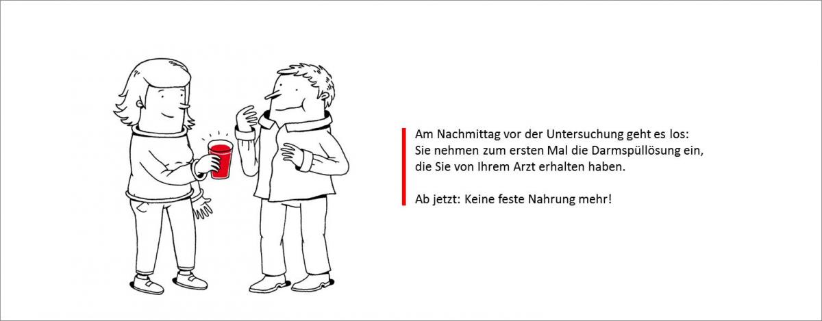 Schritt für Schritt durch die Darmspiegelung. Comic der Felix Burda Stiftung